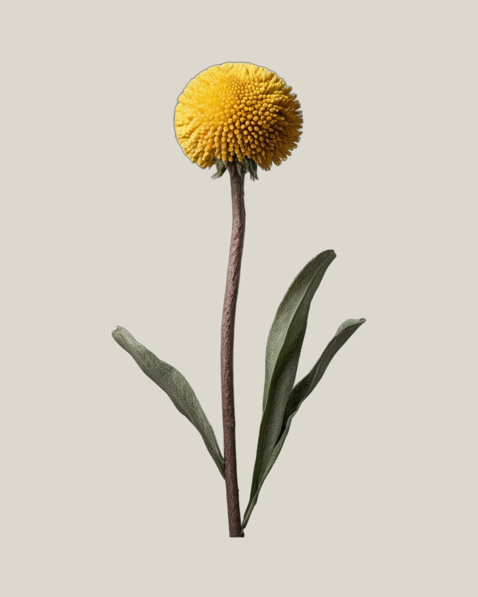 Craspedia – , freigestellte botanische Studioaufnahme